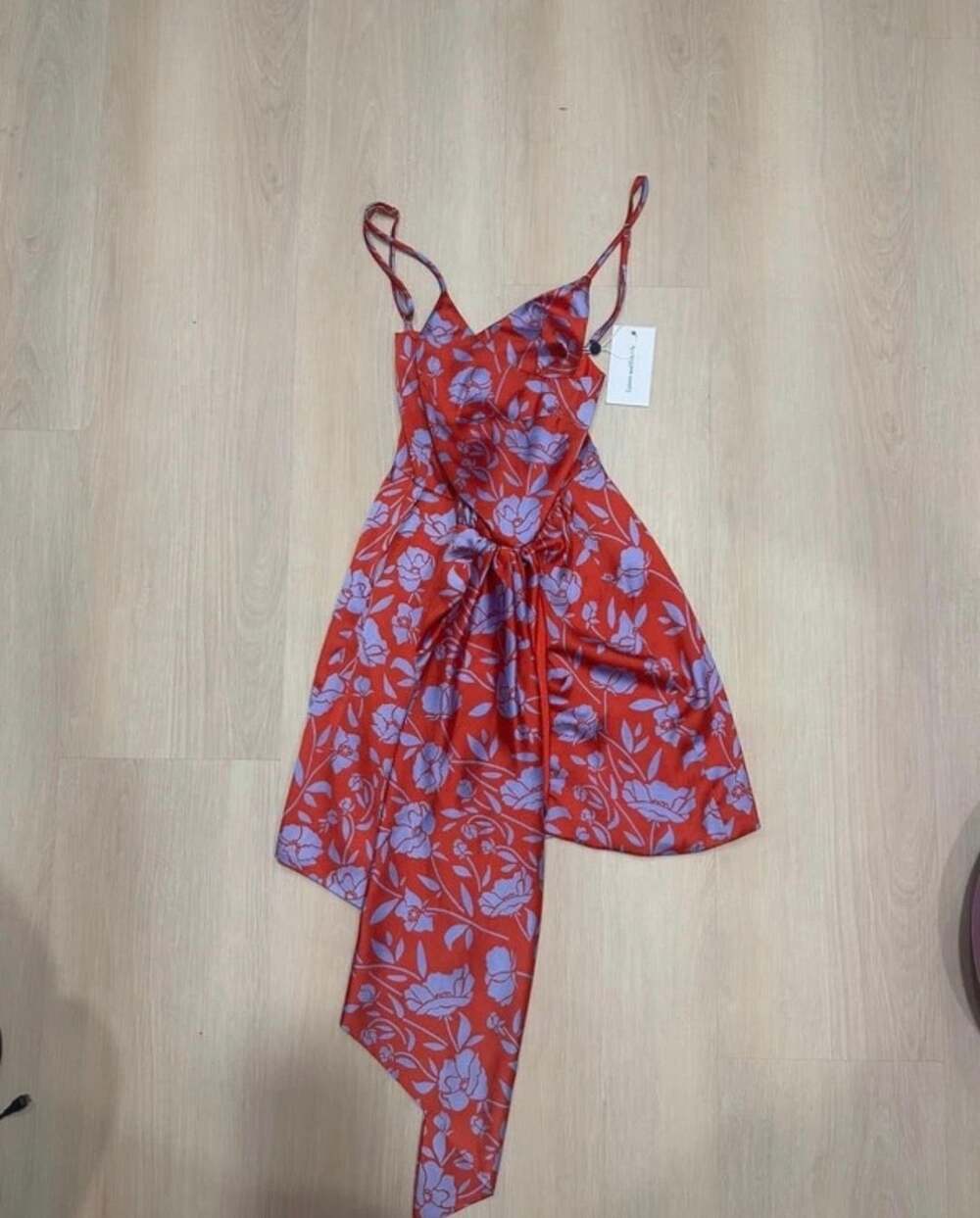 Lovers and Friends Floral Print Mini Dress Red Blue